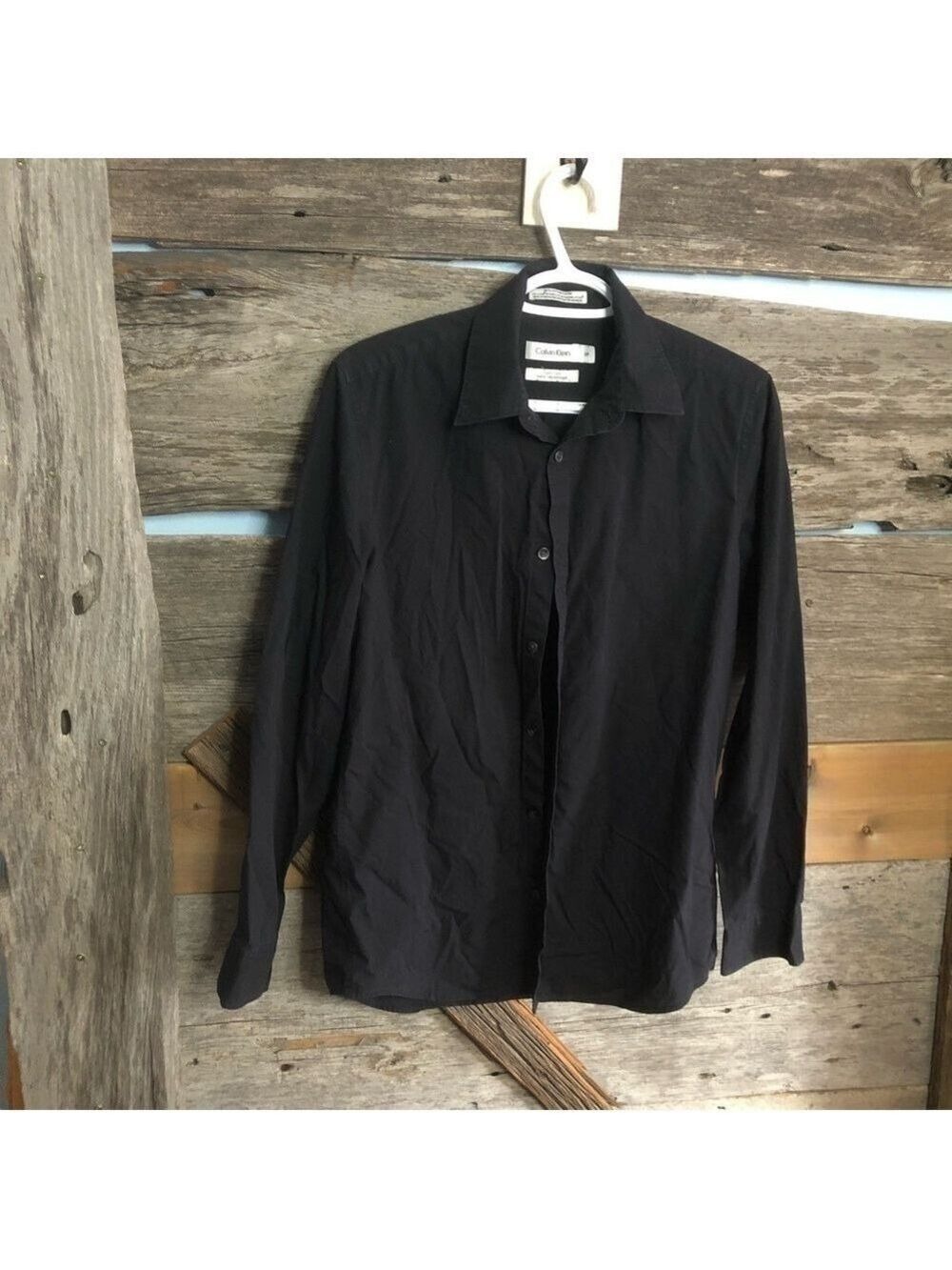 Calvin Klein Size Small Black Button Down Shirt